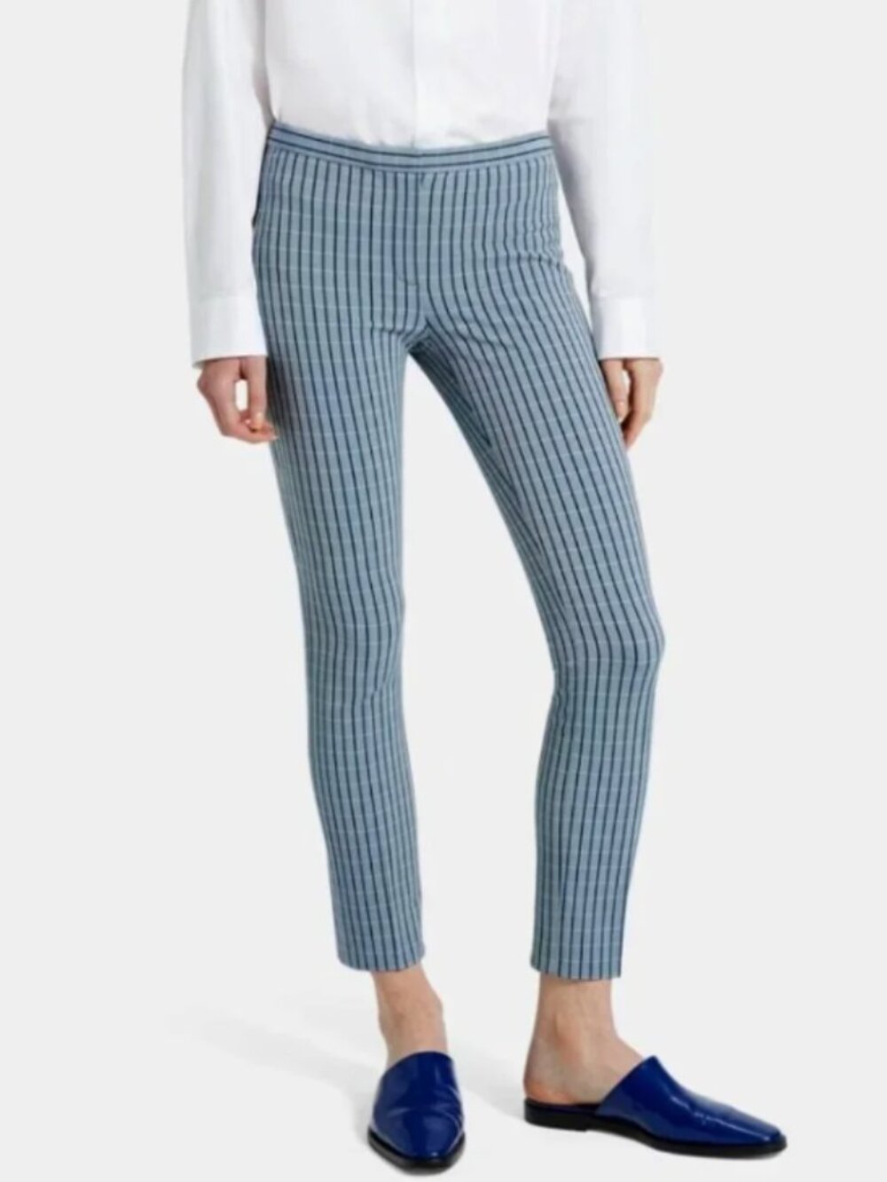 Theory | Classic Skinny Pant Trousers Blue Midnight Multi Screen | Size 6